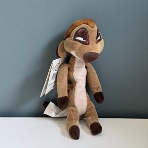 Vintage The Disney Store Mini Bean Bag Timon 8" Plush Toy New Lion King‎ T2